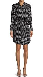 JOIE CAVIAR SELF-TIE SHIRTDRESS